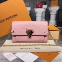 Imitation Louis vuitton original mongram empreinte CHAIN WALLET M63399 Rose Poudre JK1586Za30