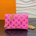 Knockoff AAAAA Louis Vuitton POCHETTE COUSSIN M80745 Pink & Purple JK470Jc39