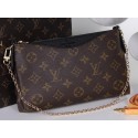 Knockoff Louis Vuitton M41638 Monogram Canvas PALLAS CLUTCHES Black JK2408iV87