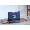 Knockoff Louis vuitton original epi leather TWIST MM M52870 blue JK1475eF76