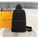 Louis Vuitton AVENUE SLING Original Leather Bag N41719 Black JK729uU16