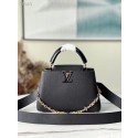 Louis Vuitton CAPUCINES BB M48865 black JK5978Yf79