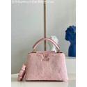 Louis Vuitton CAPUCINES BB M48865 pink Mink hair JK5980Yo25