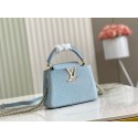 Louis Vuitton CAPUCINES MINI M81190 light blue JK5644Xw85