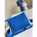 Louis Vuitton COUSSIN PM M58628 blue&red JK482DV39