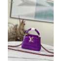 Louis Vuitton crocodile skin CAPUCINES MINI M81190 purple JK5611FA31