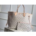 Louis Vuitton Damier Azur Original Leather Bolso NEVERFULL GM N41604 Pink JK597ED90