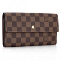 Louis Vuitton Damier Ebene Canvas Sarah Wallet N61734 JK725sp14