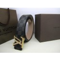 Louis Vuitton Damier Graphite Canvas Belt LV2050 Gold JK2925Fh96