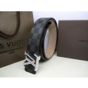 Louis Vuitton Damier Graphite Canvas Belt LV2050 Silver JK2924Rk60