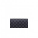 Louis Vuitton Damier Graphite Canvas Brazza Wallet N62665 JK728Il41
