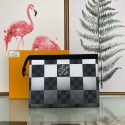 Louis Vuitton Damier Graphite Giant POCHETTE VOYAGE N60412 Black&White JK461vK93