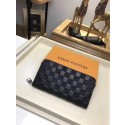 Louis Vuitton Damier Infini Leather Zippy Wallet N60015 JK481lk46