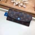 Louis Vuitton EMILIE WALLET M63895 Bleu Jean Blue JK318jo45