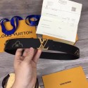 Louis Vuitton ICONIC 35MM BELT M0062bV BLACK JK2744Ty85