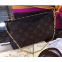 Louis Vuitton M41638 Black Monogram Canvas PALLAS Clutch JK2393Il41