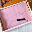 Louis Vuitton MONACO SQUARE Monogram flower pattern silk M71150 Rose Ballerine Pink JK3578Ym74