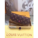 Louis Vuitton Monogram Canvas Emilie Wallet M60136 Rose JK546TV86