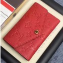 Louis Vuitton Monogram Empreinte COMPACT CURIEUSE WALLET M60568 Red JK591aj95