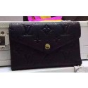 Louis Vuitton Monogram Empreinte SARAH WALLET M61184 Black JK634tQ92