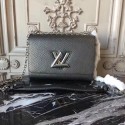 Louis vuitton original epi leather TWIST MM M50332 Silver grey JK1863yk28