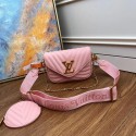 Louis Vuitton Original NEW WAVE MULTI-POCHETTE M56461 Rose Ballerine JK716hT91