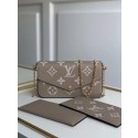 Louis Vuitton Original POCHETTE FELICIE Chain Bag M69977 grey JK672Qu69