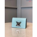 Louis vuitton original TWIST MULTICARTES card holder M68681 sky blue JK215Oq54