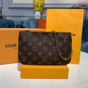 Louis Vuitton POCHETTE DOUBLE ZIP Chain bag M63905 JK924vX95