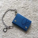 Louis Vuitton RIVETS CHAIN Wallet 63518 blue JK416Av26