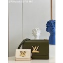 Quality Louis Vuitton TWIST PM M59886 Kaki & Quartz White JK5781Vu63