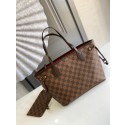 Replica Fashion Louis Vuitton Damier Ebene Canvas Neverfull Small N41359 JK442yI43