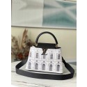 Replica Louis Vuitton CAPUCINES MM M42258 Black and White JK144BJ25