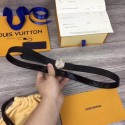 Replica Louis Vuitton CIRCLE 20MM REVERSIBLE BELT M0054U black JK2751iu55