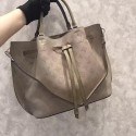 Replica Louis Vuitton Mahina Leather GIROLATA Bag M54403 Grey JK2269ui32