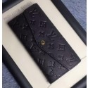 Replica Louis Vuitton Monogram Empreinte WALLET M60565 Black JK588AP18