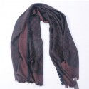 Replica Louis Vuitton Scarves Cotton WJLV091 Dark Brown JK3859EO56