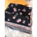 Replica Louis Vuitton silk Scarf M71429 black JK3565Ye83