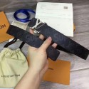 Replica Louis Vuitton SPREME 40mm Black Belt M5899 Silver JK2774zR45