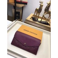 Fake Louis Vuitton Monogram Empreinte SARAH WALLET M61182 Wine JK533lF58