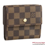 Fake Louis Vuitton N61654 Damier Ebene Canvas Elise Wallet JK750eZ32