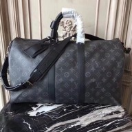 Knockoff Louis Vuitton Monogram Eclipse Canvas KEEPALL 41418 LF Black JK2013fY84