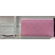 Knockoff Louis Vuitton Monogram Empreinte Zippy Wallet M61035 Pink JK661Lg61