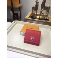 Louis Vuitton Calf Leather LOCKME II COMPACT WALLET M64309 Red JK529gE29