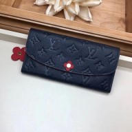 Louis Vuitton EMILIE WALLET M63918 Navy Blue JK319PC54