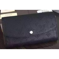 Louis Vuitton Mahina Leather IRIS Wallet M60144 Black JK679hi67