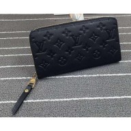 Louis Vuitton Monogram Empreinte Zippy Wallet X60017 Black JK610Zf62