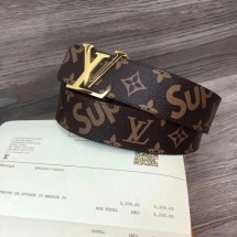 AAA Louis Vuitton SPREME 40mm Belt M5899 Brown JK2775zK34