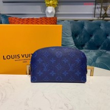 AAAAA Imitation Louis vuitton original Monogram COSMETIC POUCH PM M52030 blue JK1138Sy67