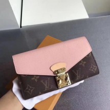 AAAAA Louis Vuitton Monogram Canvas PALLAS WALLET M58414 Pink JK459aM93